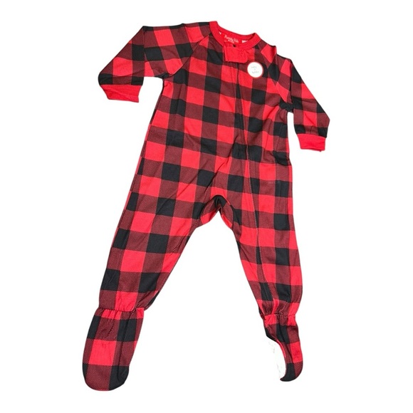 Family PJs Macy’s Other - Macy's Family PJs T SZ 12 months Christmas 1PC Pajama Buffalo Check Red NWT